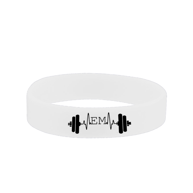 blanca-delantera Pulsera e&m blanco